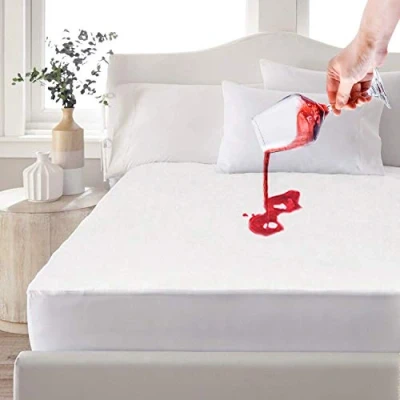 Afbeelding van Waterdichte Matrasbeschermer 200x200cm Hoogte 30cm Hypoallergeen Hoeslaken, Zeer Ademend, Krimpvrij, Nieuwe Generatie: Bescherming tegen mijten en bacteriën