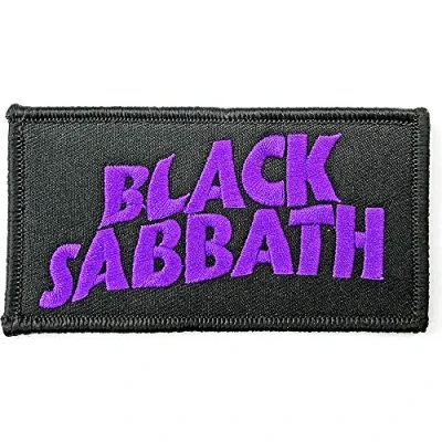 Afbeelding van Black Sabbath Wavy Logo Patch Zwart/Paars