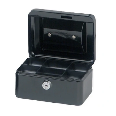 Image de Maul caissette à monnaies maul, noir, dimensions: (l)152 x (p)125 (h)81 mm, en acier laqué, serrure cylindre avec 2 clés,