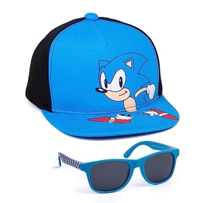 Afbeelding van Sonic The Hedgehog Gratis dieren kinderen en zonnebril Jongens Meisjes Blauw Karakter Verstelbaar Snapback Baseball Hoed Zomer Vakantie Accessoires Cadeaus voor Filmspellen,, Kl