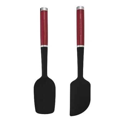 Afbeelding van KitchenAid Siliconen lepel en spatel set, 2 stuks, rijksrood, 30 cm
