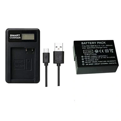 Afbeelding van FUGASUN 1 stks 1800 mAh DMW BLC12 DMWBLC12 Batterij met LCD Enkele Acculader voor Panasonic Lumix FZ1000, FZ200, FZ300, G5, G6, G7, GH2, DMC GX8
