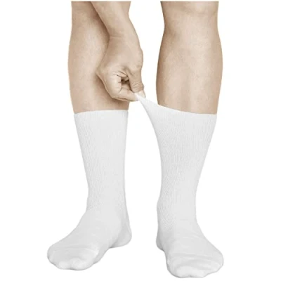 Afbeelding van VITSOCKS Sok zonder elastiek, niet samendrukend, voor heren (3 paar), 98% katoen, zeer zacht, Wit.