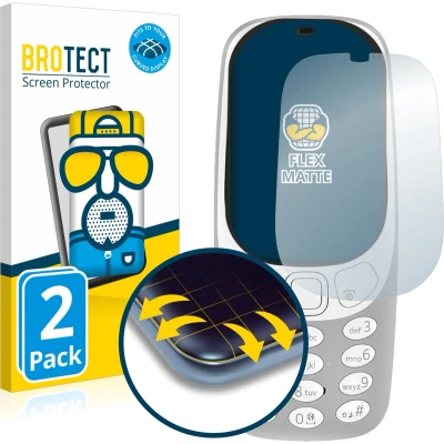 Afbeelding van BROTECT Screenprotector voor Nokia 3310 (2017) Folie Beschermfolie matte volledig dekking (2 Stuks)