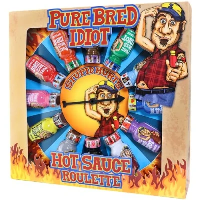 Image de ASS KICKIN&#039; Jeu de roulette sauce piquante pure race Idiot (12 x 22 ml)