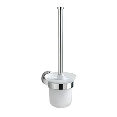 Afbeelding van WENKO Bosio Shine Toiletborstel van roestvrij staal, wc borstelhouder, 10 x 35 14 cm, glanzend