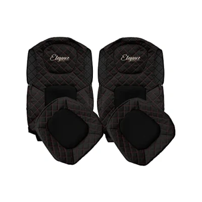 Afbeelding van F CORE truck accessoires Stoelhoezen compatibiliteit voor FORD MAX 10.18 ZWART/ROOD