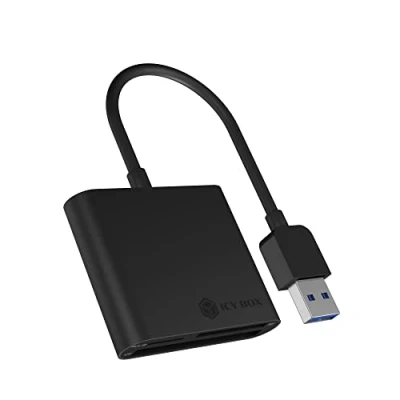 Afbeelding van ICY BOX IB CR301 U3 Externer Multi Card Reader (CF, SD, Micro SD) mit USB 3.0 Hostanschl Externe geheugenkaartlezer / hub Zwart