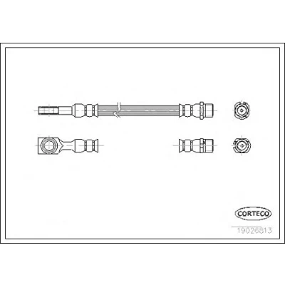 Afbeelding van CORTECO 19026813 Remslang Achteras 200 OPEL: Zafira A