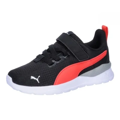 Afbeelding van Puma Anzarun LITE Unisex Hardloopschoenen neutraal voor kinderen, Maat: 20, Black/red Textiel
