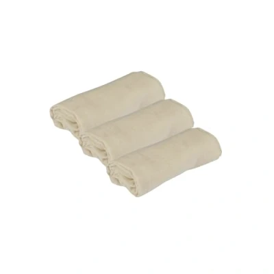 Afbeelding van Bébé Douceur, 3 luiers, 100% biologisch katoen, 60 x cm, effen, beige, natuur