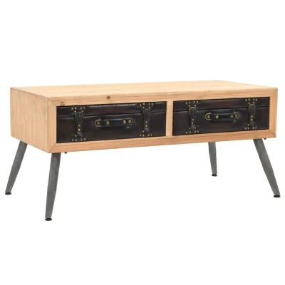 Afbeelding van Salontafel 115x55x50 cm massief vurenhout