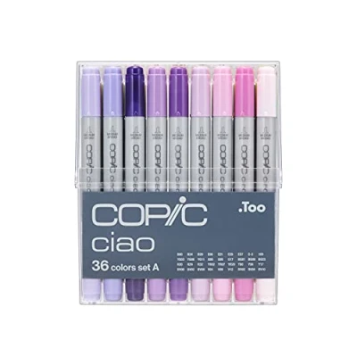 Afbeelding van COPIC Ciao CC36SA, set van 36 alkcolmarkers, meerkleurig
