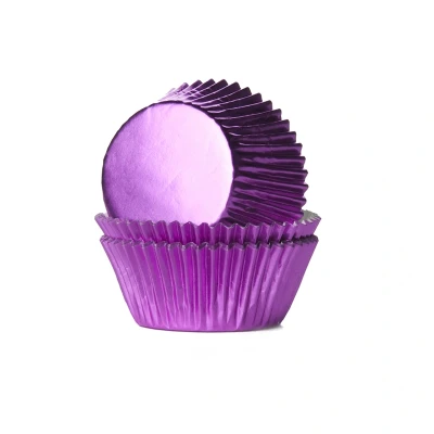 Afbeelding van Cupcake Cups HoM Folie Roze 51x38mm. 24st.