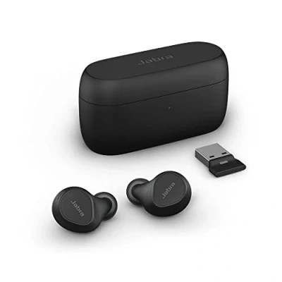 Afbeelding van Jabra Evolve2 Buds In Ear oordopjes Bluetooth Stereo Zwart Ruisonderdrukking (microfoon), Noise Cancelling Oplaadbox, Microfoon uitschakelbaar (mute), Inductie