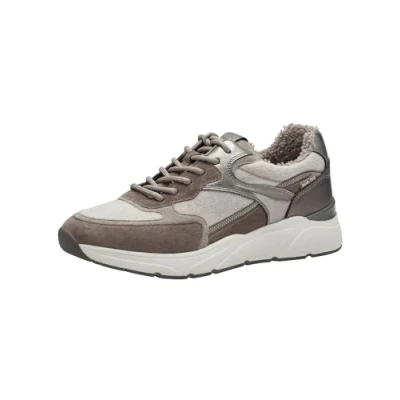 Afbeelding van Tamaris Damessneakers 1 23775 43, Taupe Comb