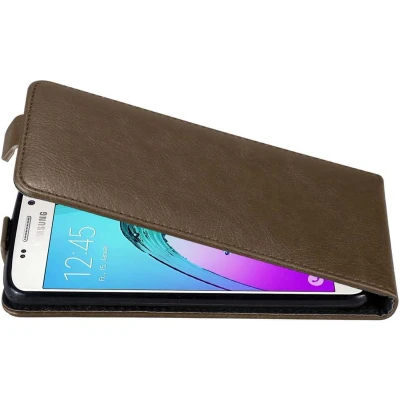 Afbeelding van Cadorabo Hoesje geschikt voor Samsung Galaxy A3 2016 in KOFFIE BRUIN Beschermhoes flip design Case Cover met magnetische sluiting