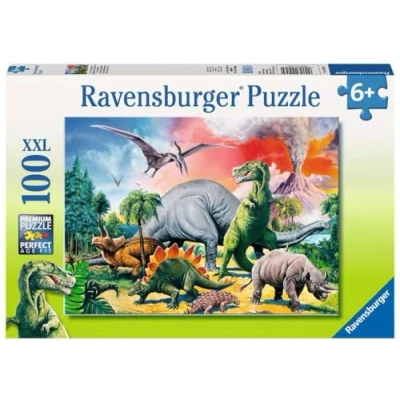 Afbeelding van Ravensburger 10957 Kinderpuzzel dinosaurus puzzel voor kinderen vanaf 6 jaar, met 100 stukjes in XXL formaat