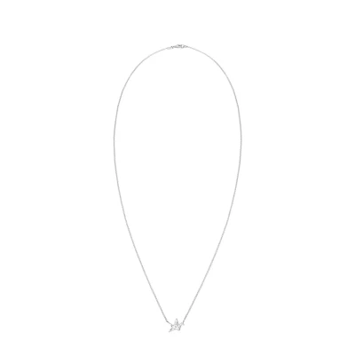 Afbeelding van Elli Vogel Kranich Oregami GEO Ketting, Dames, Maat: 45, Silber