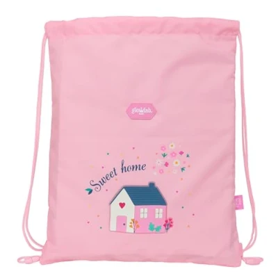 Afbeelding van Rugtas met Koordjes Glow Lab Sweet home Roze 26 x 34 1 cm