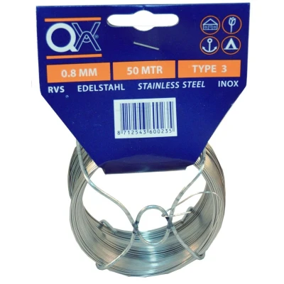Afbeelding van Qx binddraad nr 3 RVS 50mx0.1mm