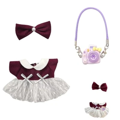 Afbeelding van AOMAIGAD Labub poppenkleding, Labubu pluche poppenaccessoires, 17 cm lange poppenkleding (zonder speelgoed)