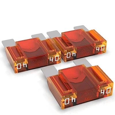 Afbeelding van AUPROTEC Maxi platte steekzekering, 20 A 80 A, smeltbeveiliging, selectie: 40 ampère, oranje, 3 stuks