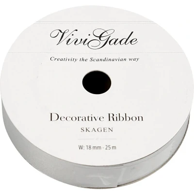 Afbeelding van Vivi Gade Cadeaulint 25 M X 18 Mm Zilver