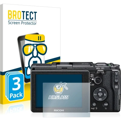 Afbeelding van BROTECT Screenprotector voor Ricoh GR II 2015 Folie Beschermfolie Beschermglas transparant (3 Stuks)