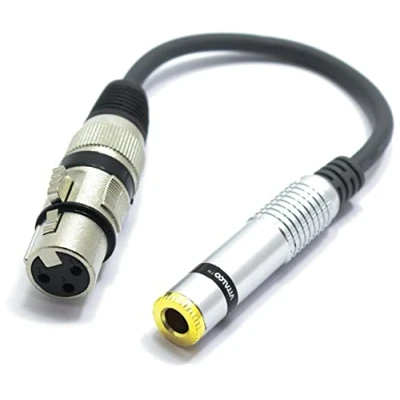 Afbeelding van VITALCO XLR vrouwelijk naar 6,3 mm mono jack adapter voor 3 polige microfoon TS