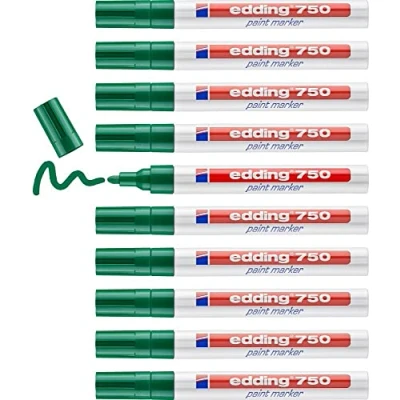 Afbeelding van Viltstift edding 750 lakmarker rond 2 4mm groen