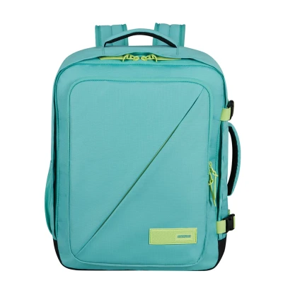 Afbeelding van American Tourister Take2Cabin Ryanair cabinetas, handbagage, vliegtuigrugzak, S onder de stoel, Dusty Turquoise/Lime, Wizz Air/Vueling Cabinetas