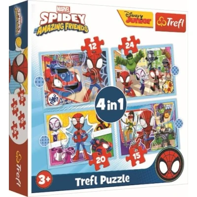 Afbeelding van Spiderman 4 in 1 Puzzel 5900511346114