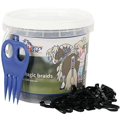 Image de Harry&#039;s Horse Petits Élastiques Magic Braids Pot Noir