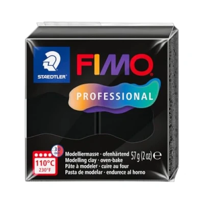 Afbeelding van STAEDTLER 8040 9 ST Fimo Prof boetseerklei, 57 g, zwart standaard