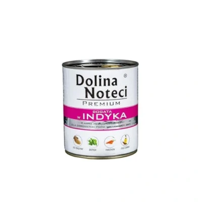 Afbeelding van Dolina Noteci Premium kalkoen rijk nat hondenvoer 800g x10