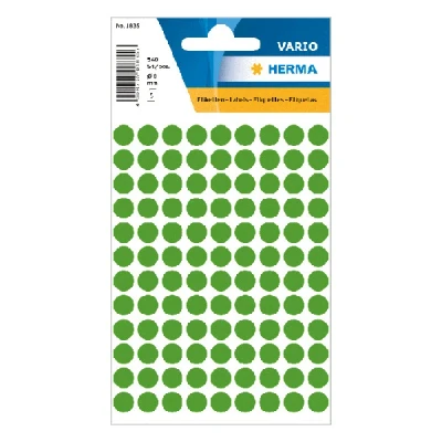 Image de HERMA étiquettes multi usages, diamètre: 8 mm, vert foncé rondes, petit emballage contenu: 540 1835
