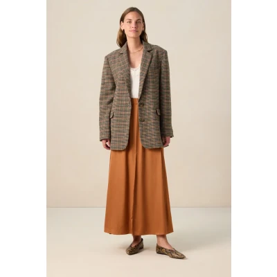 Afbeelding van Sissy Boy Dames Lichtbruine maxi rok (Maat XS, Viscose)