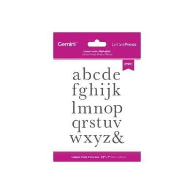 Afbeelding van Gemini LetterPress Press Plate Lowercase Alphabet