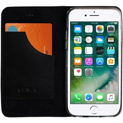 Afbeelding van Senza Authentic Leather Booklet Apple iPhone 7 Plus/8 Plus Pure Black