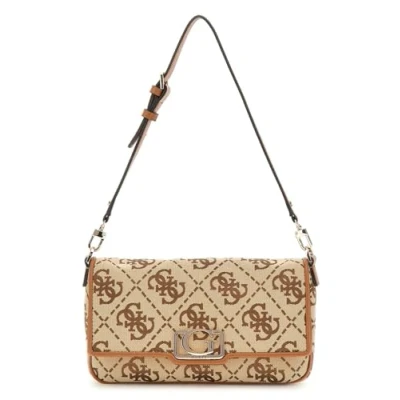 Afbeelding van GUESS Circe Flap schoudertas met Latte logo, logo