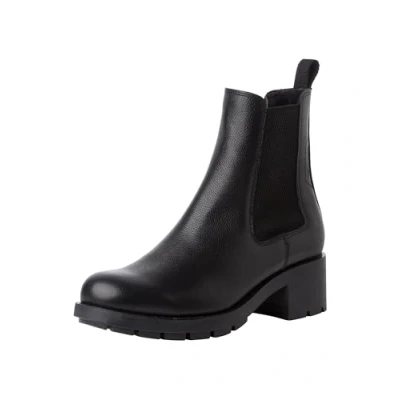 Afbeelding van Tamaris Enkellaarsjes met plateauzool, Dames, Maat: 40, Black leather Leer