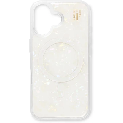 Afbeelding van iDeal Of Sweden Pearlised Case met magnetische ring geschikt voor iPhone 16 White
