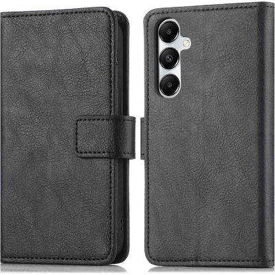 Afbeelding van imoshion Hoesje Geschikt voor Samsung Galaxy S25 Plus Met Pasjeshouder Luxe Bookcase Zwart