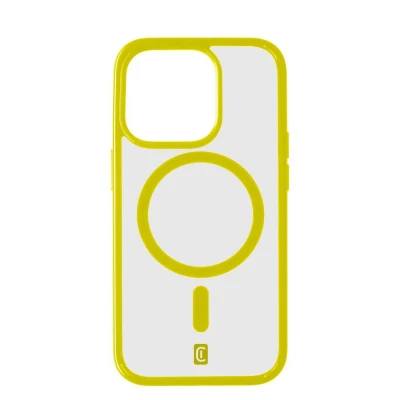 Afbeelding van Cellularline Pop Mag, Hoes, Apple, iPhone 15 Pro, 15,5 cm (6.1&quot;), Limoen, Transparant