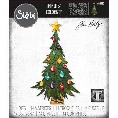 Afbeelding van Sizzix Thinlits Snijmallen Trim a Tree Colorize