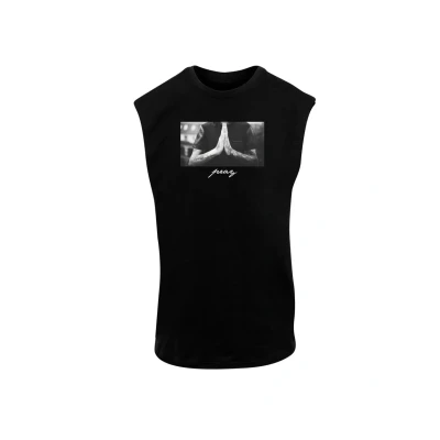 Afbeelding van Mister Tee PRAY Sleeveless Tshirt print, Heren, Maat: Small, Black