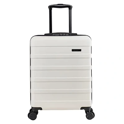 Afbeelding van Cabin Max Anode lichte handkoffer met harde schaal, 4 wielen, intelligente USB aansluiting, cijferslot, Wit.