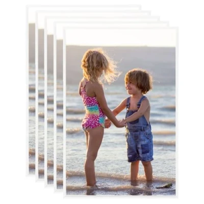 Afbeelding van Fotolijsten 5 st voor wand of tafel 70x90 cm MDF wit