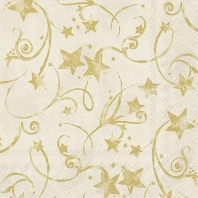 Afbeelding van Ihr Servietten 33x33 Cm Cream Gold